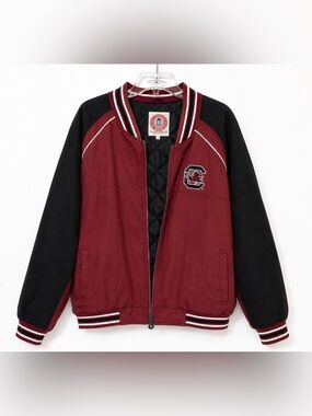 University of South Carolina Garnet & Black Varsity Bomber Jacket XXL